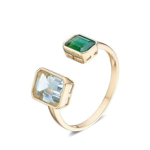 水*守様 BIZOUX　5月誕生石　エメラルドリング　アン　4号　K18YG　ザ ビズー公式】5月誕生石 エメラルド ジュエリー | 希少石カラー