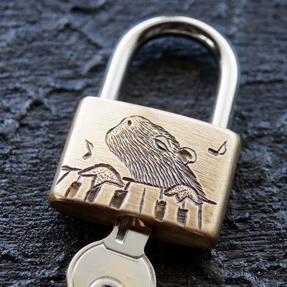 CAPYBAND キーボード 南京錠キーホルダー