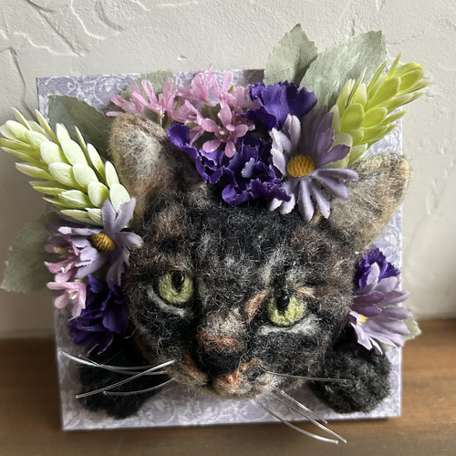 ♥️羊毛フェルト♥️10月のアレンジメント♪ お茶わんこのミニアレンジメント〜イタリアン グレーハウンド