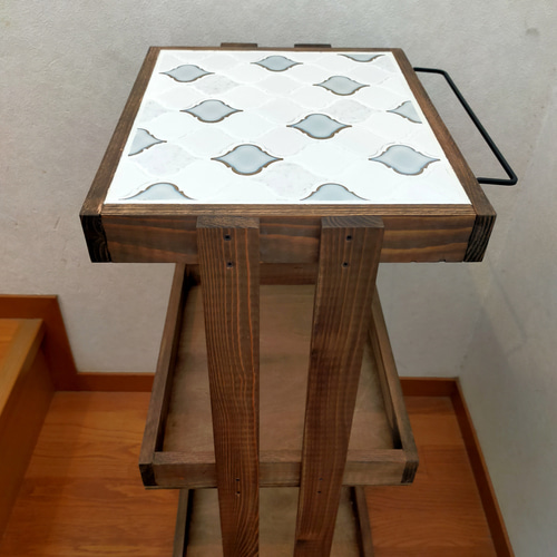 ランタンタイルのキッチンワゴン【handmade】ジャコビーン 棚