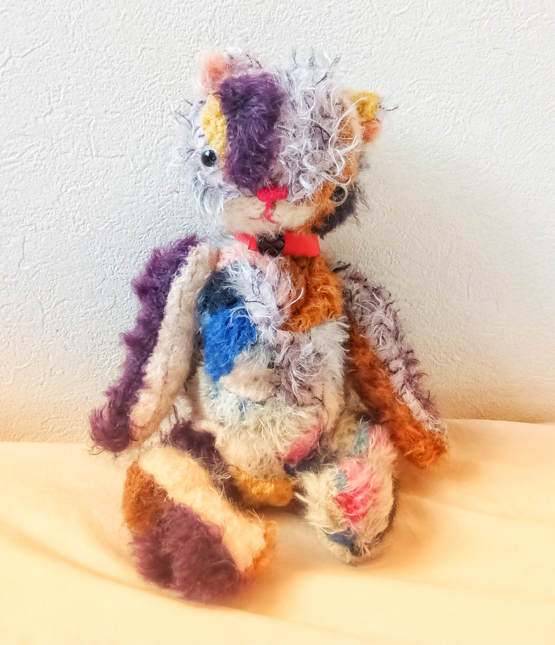 ハンドメイド ミニテディベア ツギハギさんA ぬいぐるみ viola