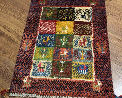 ペルシャギャッベ (ギャベ) 玄関マット No:GP-363 カーペット・絨毯