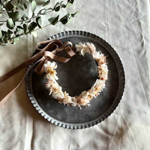 ドライフラワー 花冠 ピンク ドライフラワー tokohana 通販｜Creema  