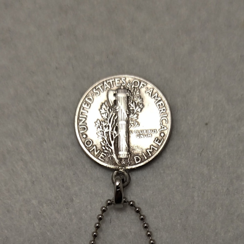 銀貨 マーキュリーダイム アメリカのコインネックレス 着けっ放しOK
