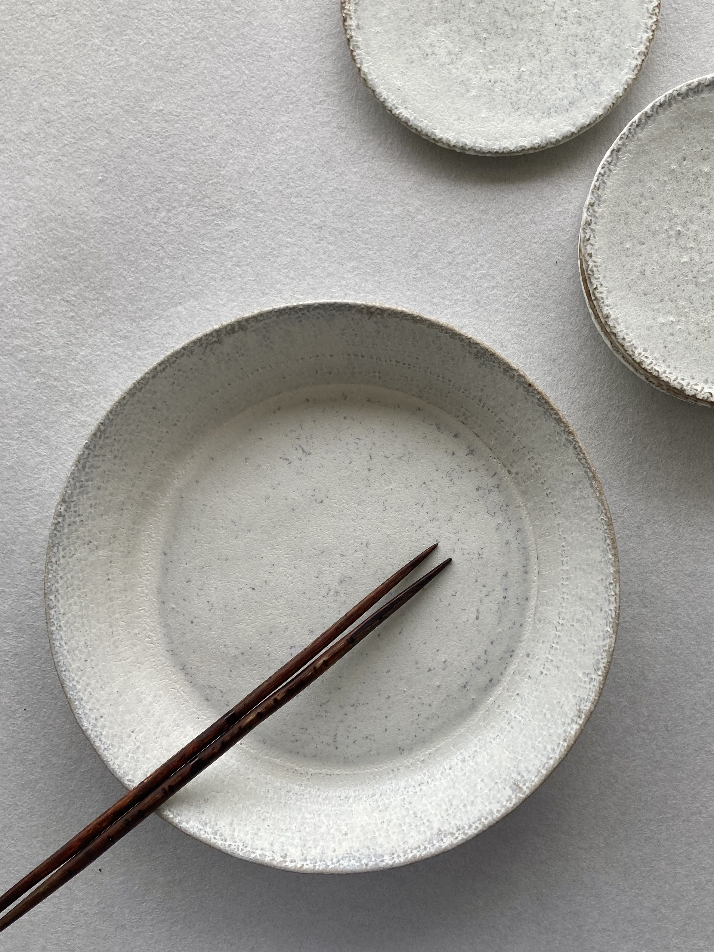 塩釉　板皿　大皿