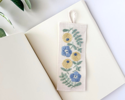 Hlsicna 春、夏、秋、冬の刺繍しおり 4 格段 個 手刺繍コーナー