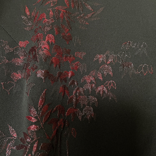 マキシ丈 ラメ刺繍 和で魅せる アクセントカラー ワンピース ロング