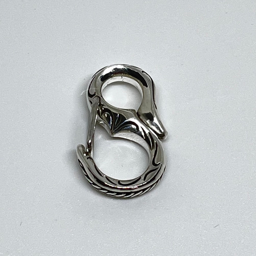 arabesque hook》silver925カラビナ・キーホルダー｜彫刻×実用
