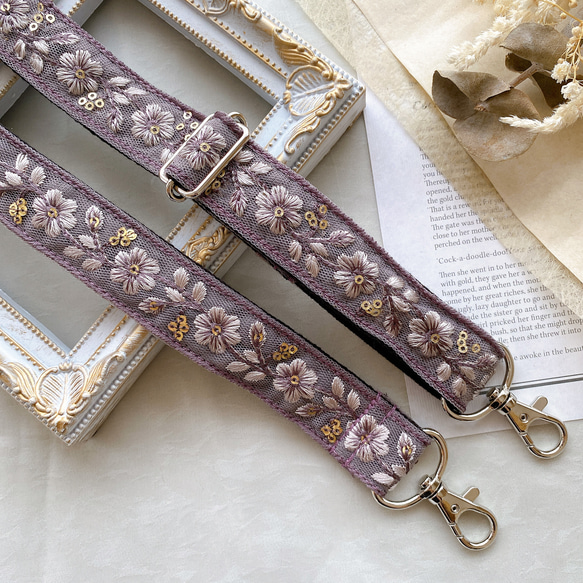 インド刺繍リボン】ショルダーストラップ スマホショルダー