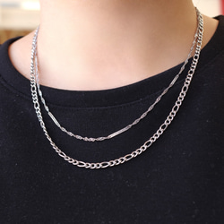 つけっぱなしサージカルステンレス2連ネックレス チェーン  金属アレルギー対応 プレゼント ギフト デイリーユース 5枚目の画像