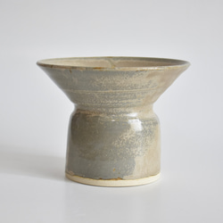 陶器の花瓶 グレーとベージュ 花瓶フラワーベースC1202 (グレー/ベージュ) 一輪挿し・花瓶・花器