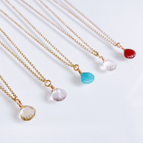 14Kgf 天然石アクセサリー 14kgf～天然石フレームストーンネックレス | iichi 日々の暮らしを