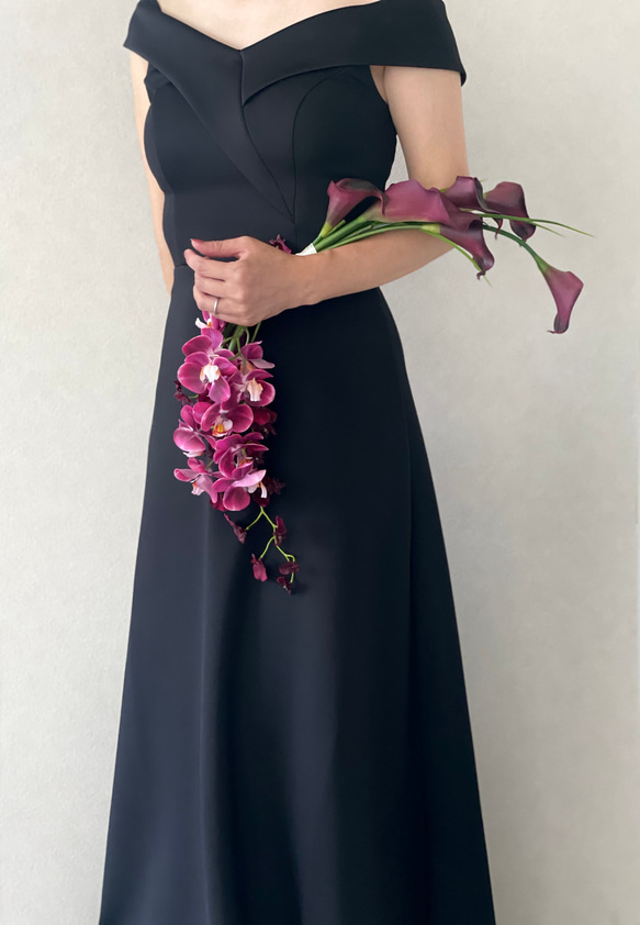 ピンク胡蝶蘭♪バレリーナブーケ ウェディングブーケ ブートニア付き ウェディングブーケ