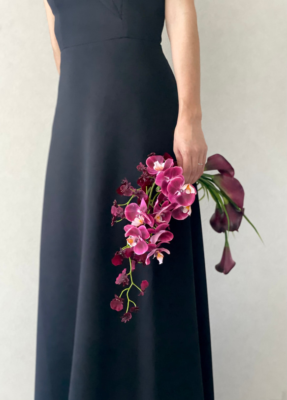 ピンク胡蝶蘭♪バレリーナブーケ ウェディングブーケ ブートニア付き ウェディングブーケ