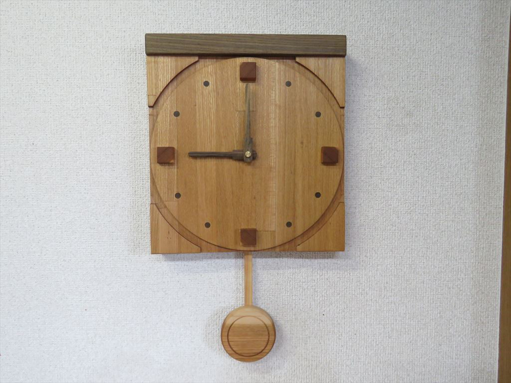 値下げしました　角丸振り子時計　B