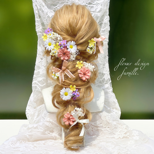 人気♡ピンクミックス ヘッドパーツ 髪飾り ラプンツェル 前撮り