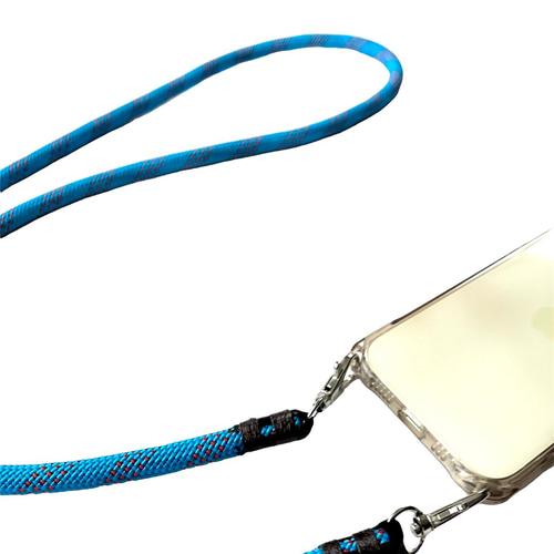 パラコード製ショルダーストラップ（青色・太さ10mm）送料込価格