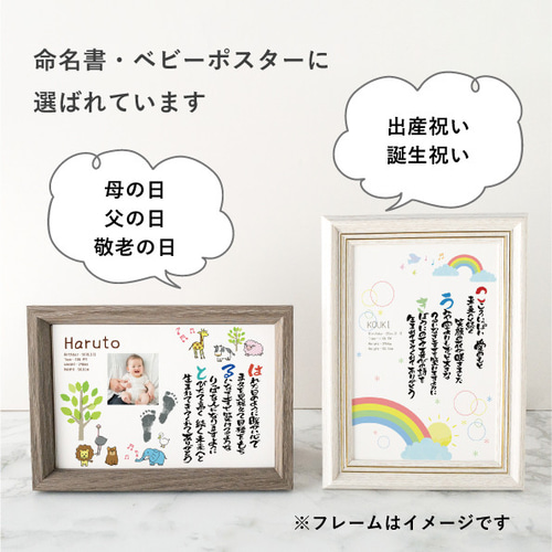 命名書 【名入れ】 名前詩 ベビーポスター A4 名前詩 名詩 お名前