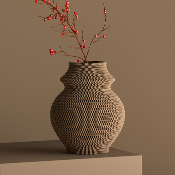 モダンデザインのアート花瓶 / 3dプリント製フラワーベース