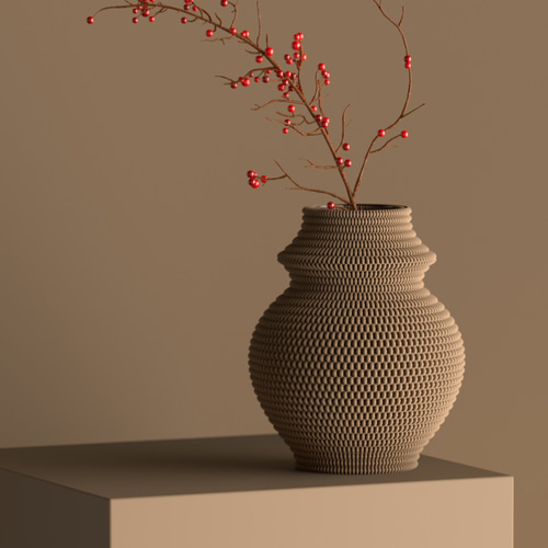 モダンデザインのアート花瓶 / 3dプリント製フラワーベース