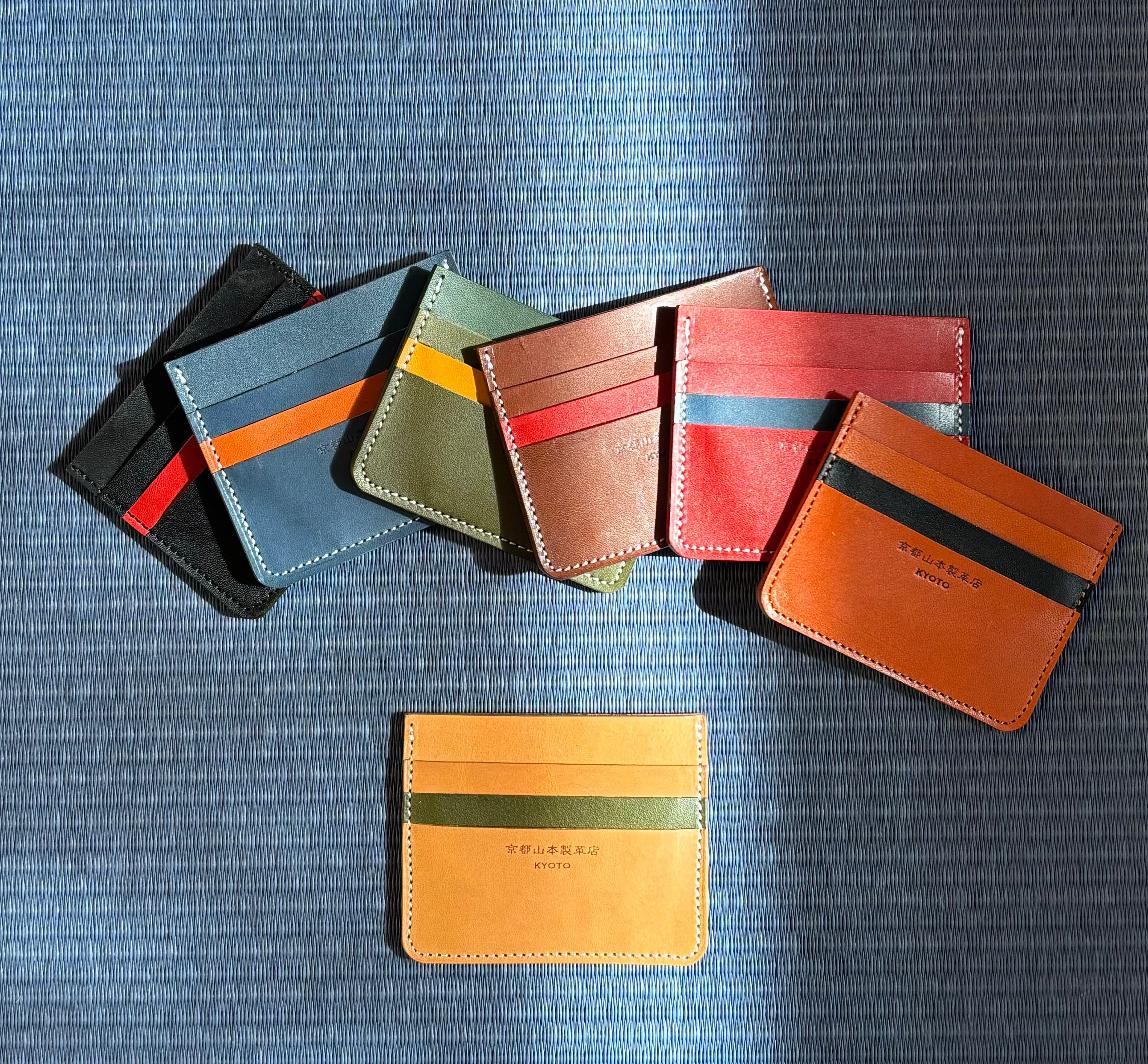 【全７色】スリムカードケース　栃木レザー　コンパクトカードケース