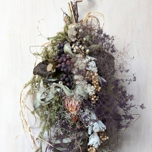 専用＊アーティチョーク&スモークツリー　ドライフラワースワッグ アーティチョーク&スモークツリー ドライフラワースワッグ