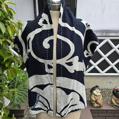 着物リメイク 手作り 筒描き ベスト ロングパンツ hanahukujun 通販  