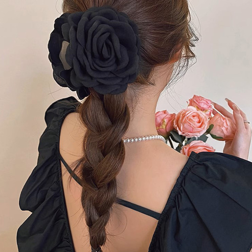 バンスクリップ 大きめバラ 花 ヘアクリ ップ 髪飾りクリップ クリップ
