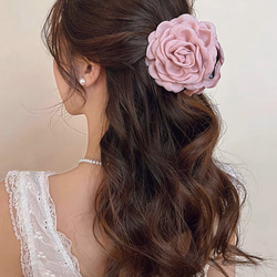 薔薇ヘアクリップ 大made in France 薔薇ヘアクリップ 大made in France