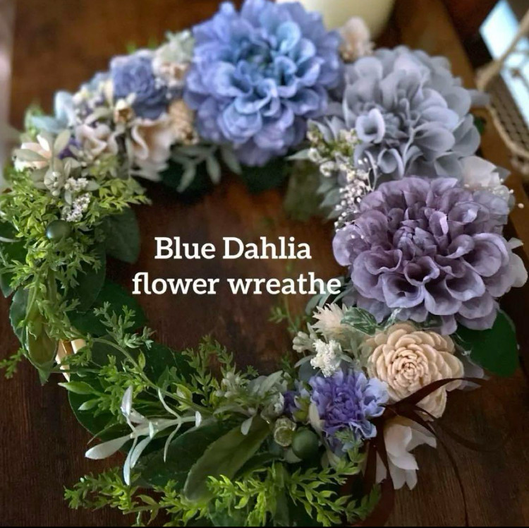プリザーブドフラワーリース⭐︎トワイライト色のリース プリザーブドフラワーリース⭐︎トワイライト色のリース