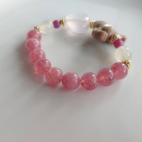 アラシャン阿拉善瑪瑙羽根を開いた天使！天然石デザインブレス 素敵な