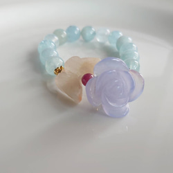 珍しい猫の天珠 クィーンコンクシェル回文殊と合わせたブレスレット