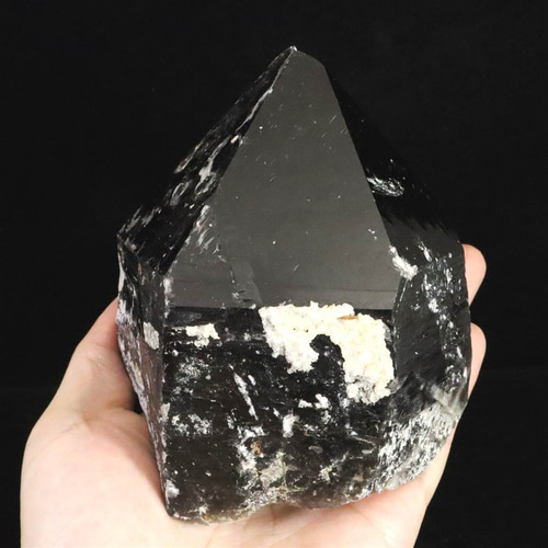 ★tukimiZ様ご参考♡★山東省産黒水晶モリオン♦ 4.8Kg モリオン 黒水晶 原石 山東省産 台座付属 送料無料 191-332