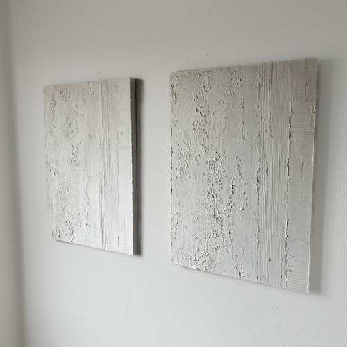 Blank 】 2枚組 (515×364mm) 白い絵 絵画 アートパネル ホテルライク