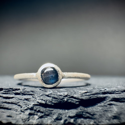 ラブラドライト/ひとつぶリング/silver925/ 3ミリ石/指輪 2枚目の画像