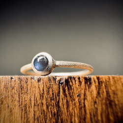 ラブラドライト/ひとつぶリング/silver925/ 3ミリ石/指輪 4枚目の画像