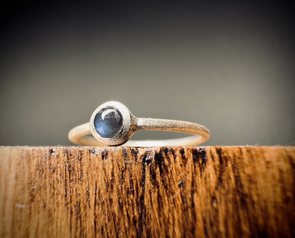 ラブラドライト/ひとつぶリング/silver925/ 3ミリ石/指輪 4枚目の画像