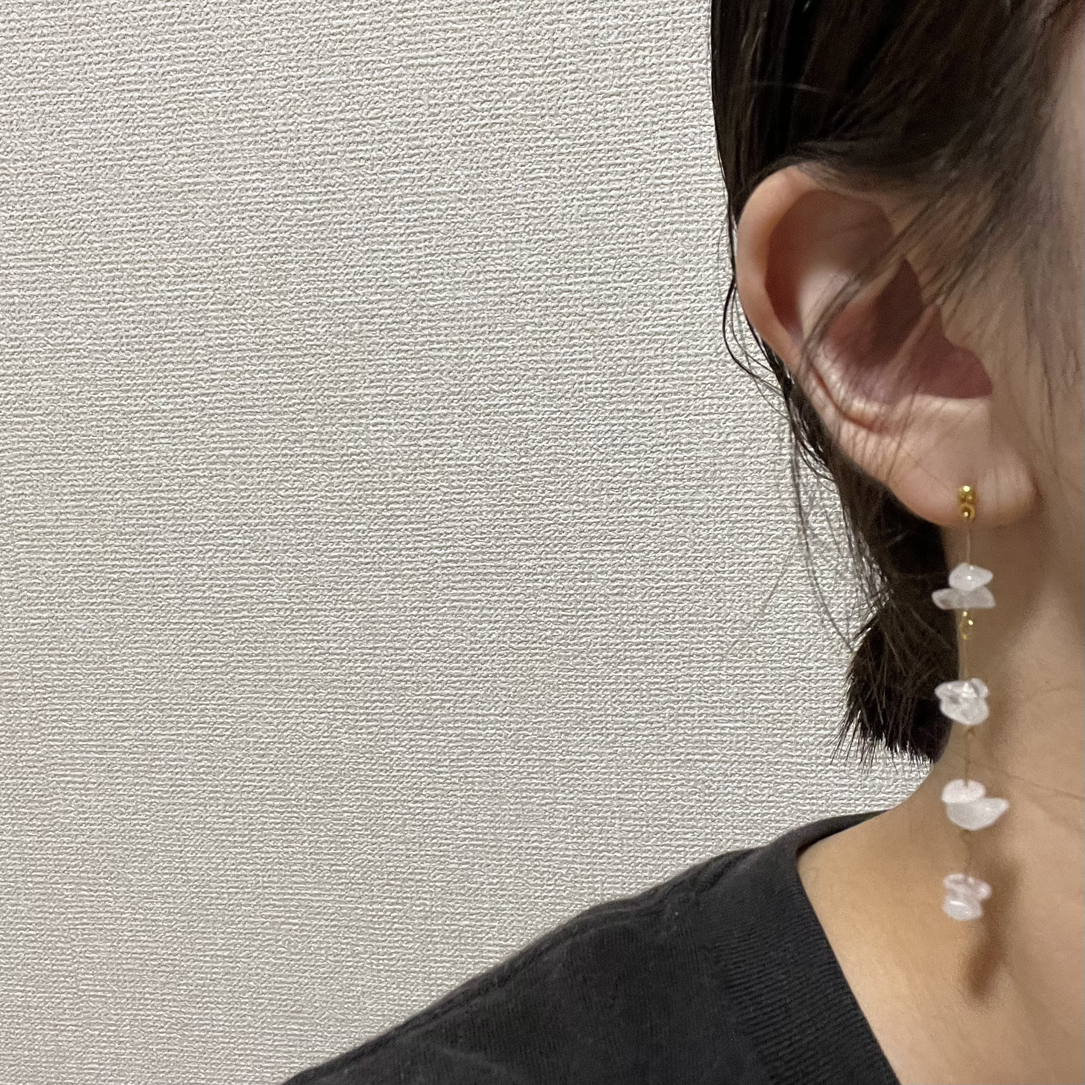 No6. Peach ピアス（フック・チェーン） Niii 通販 17916370｜Creema