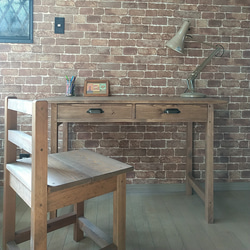 古民家ふう無垢材のレジカウンター レジ台 受付けカウンター 接客