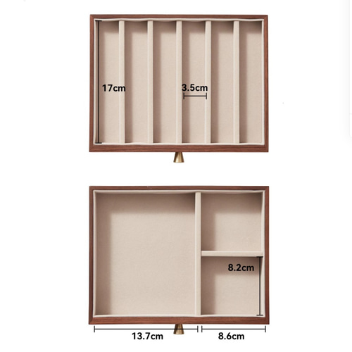 木製 可視化ジュエリーボックス 三段容量 アクセサリー収納 展示 小物