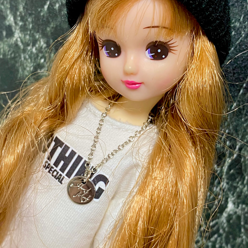 ドール用シルバープレートネックレス【チェーン細め】 その他人形