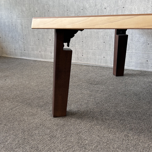 折りたたみ式テーブル 120×75 高さ36cm 軽量 ローテーブル・リビング