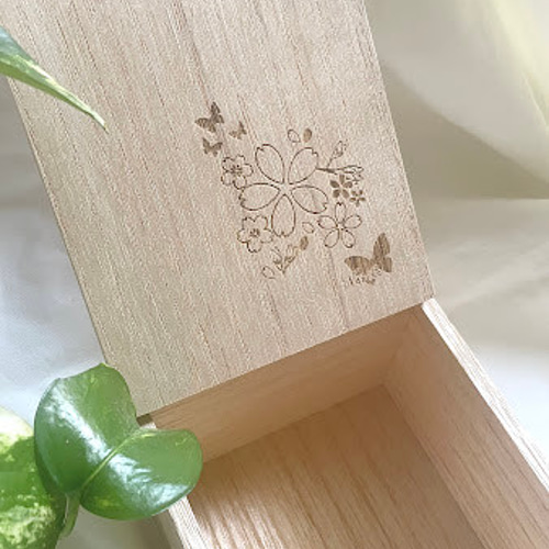 桐箱　ハンドメイド　職人手作り 手作業】木工職人が手掛けた桐箱×レーザー刻印 フリーボックス・小物