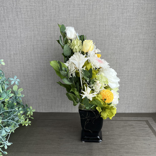 プリザーブドフラワー ＊仏花 縦長タイプ プリザーブドフラワー M Rose