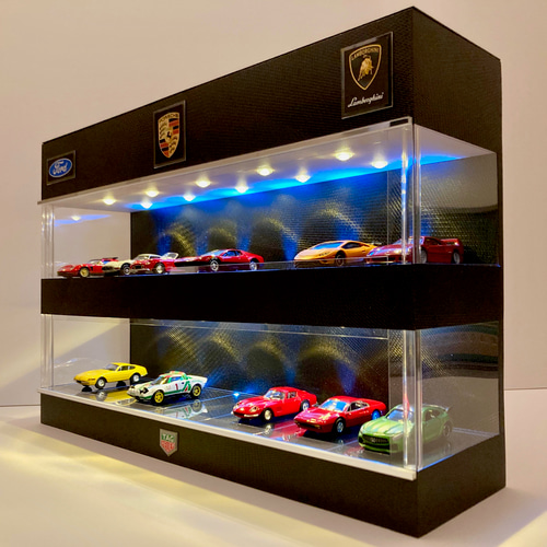 USB・1/32展示20台可・2層式W600・ディスプレーBOX/ネオジオラマ USB・1/32展示20台可・2層式W600・ディスプレーBOX/ネオジオラマ