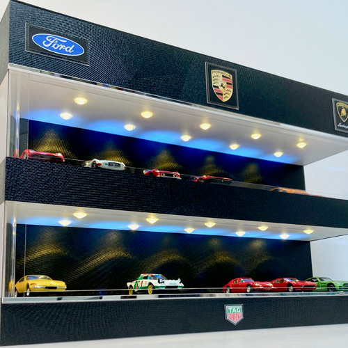 セール品！1/64展示20台可・BKエンボス・2段式ディスプレーBOX