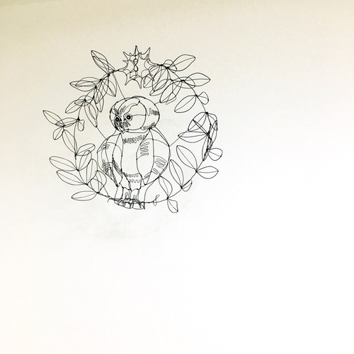 ワイヤーアート　ワイヤークラフト  森のふくろう　フクロウ  梟 ワイヤーアート ワイヤークラフト 森のフクロウ ふくろう 梟