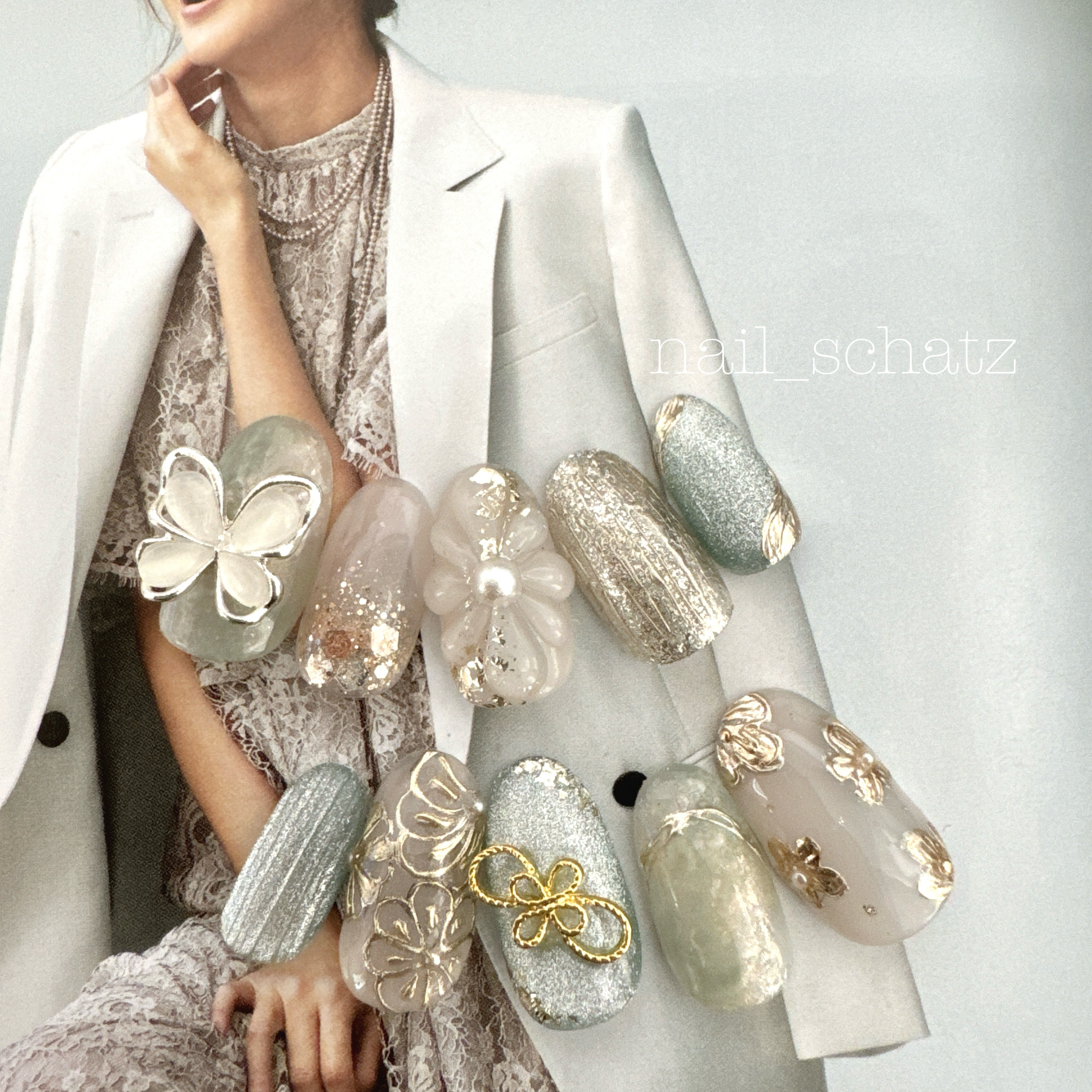 再販★2【Mode】振袖 / 袴 / 成人式 / 卒業式 / お花 / 蝶々 / 大人可愛い / マグネット / 緑