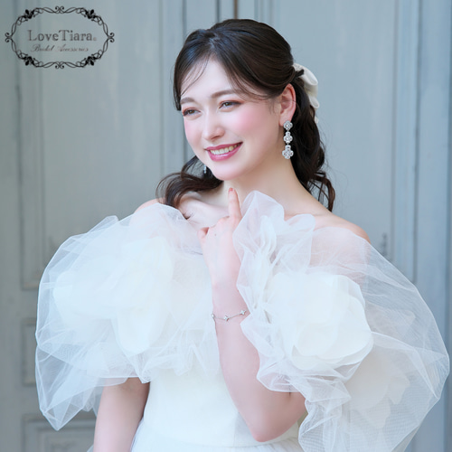 ブリジッドジルコニアイヤリング/ピアスRLE-74|花嫁 結婚式