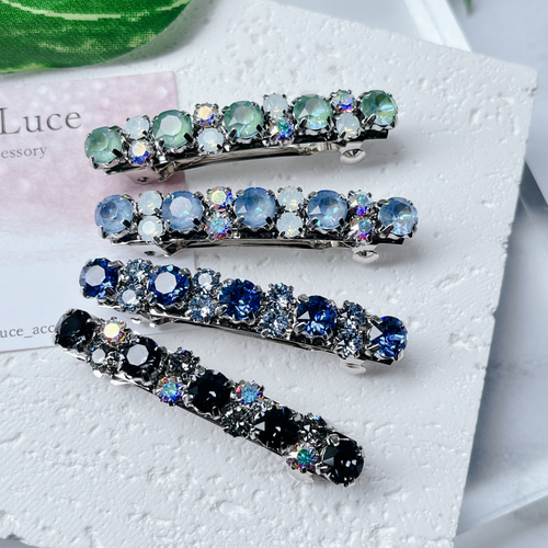 キラキラ輝く上品な大人のバレッタ✨️ミニサイズ(5cm) ヘア